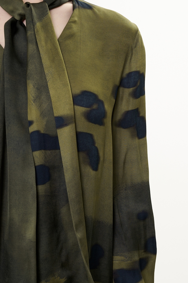 Блузка с длинным рукавом и принтом  5