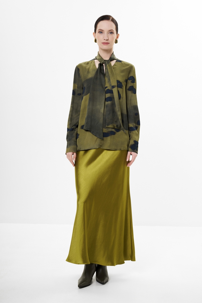 Блузка с длинным рукавом и принтом  3