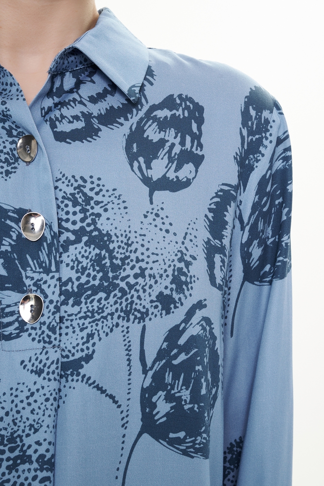 Блузка с длинным рукавом и принтом  4