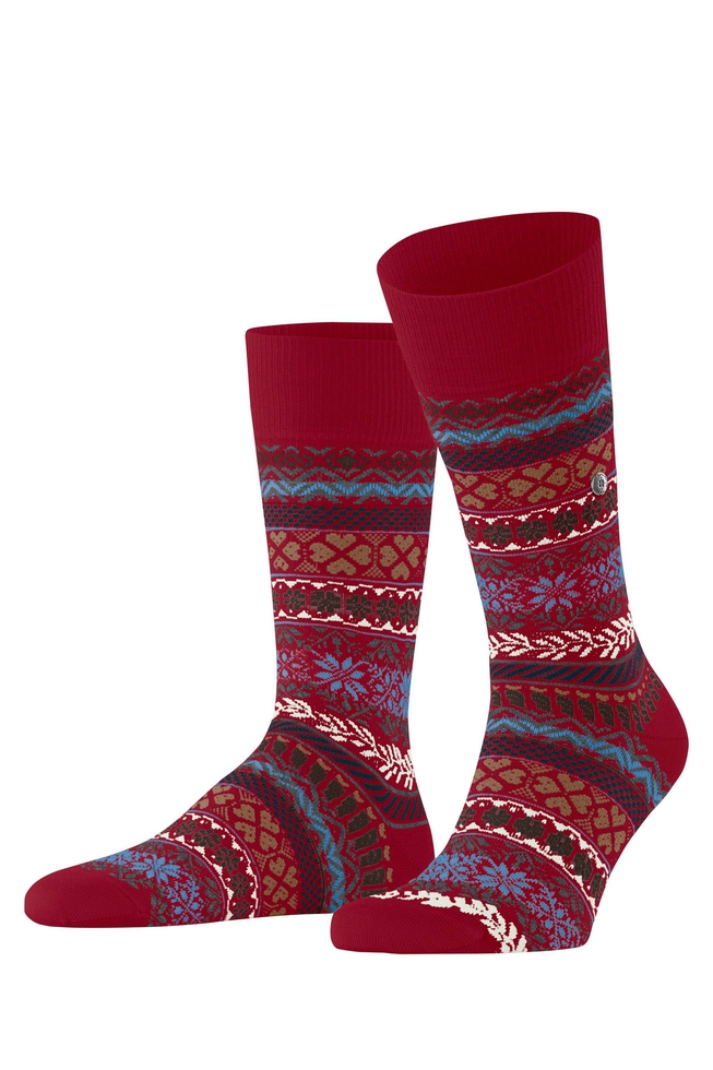 Носки мужские красные Country Fair Isle 1