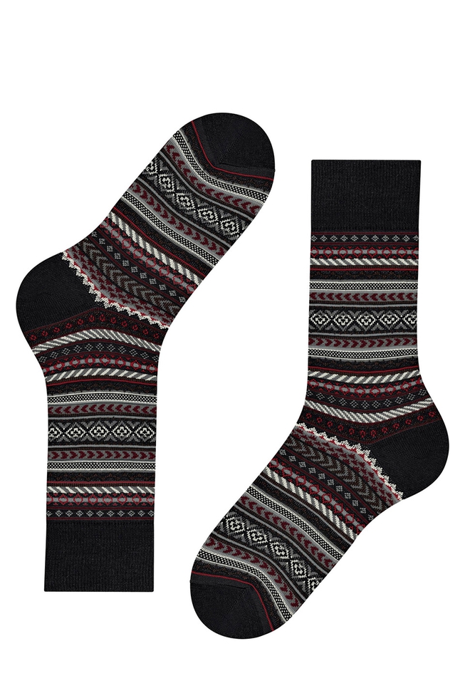 Носки мужские чёрные с шерстью  4