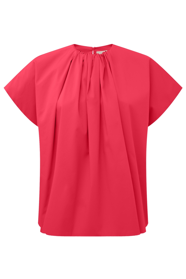 Красная блузка с короткими рукавами 5