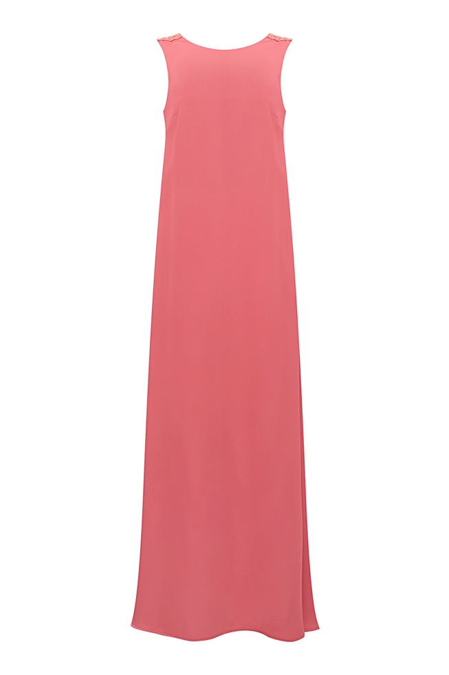 Длинное платье без рукавов 6