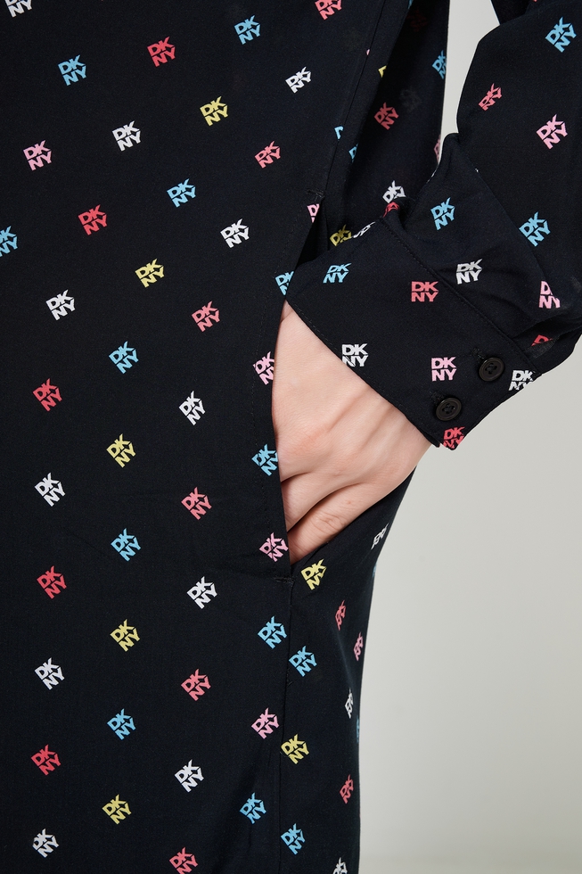 Чёрное платье-халат  4