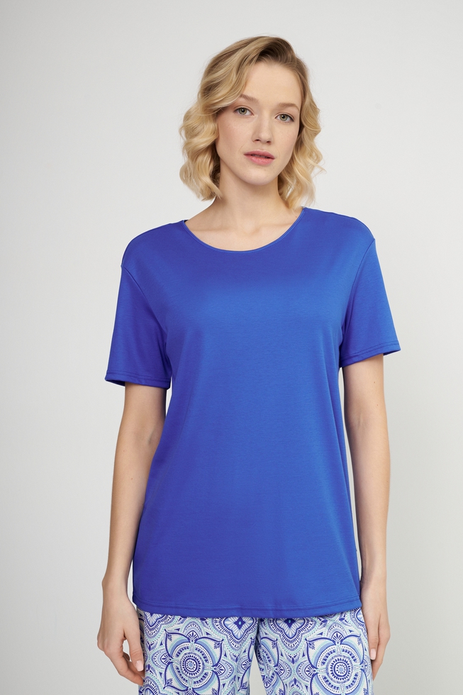  Женская хлопковая пижама с брюками  3