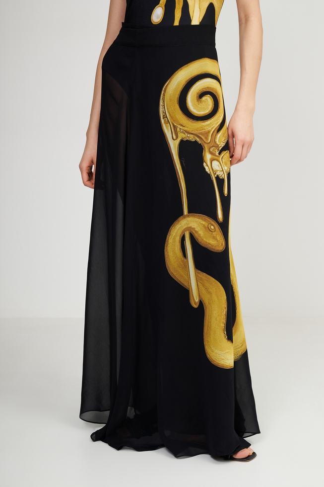 Пляжная длинная юбка  1