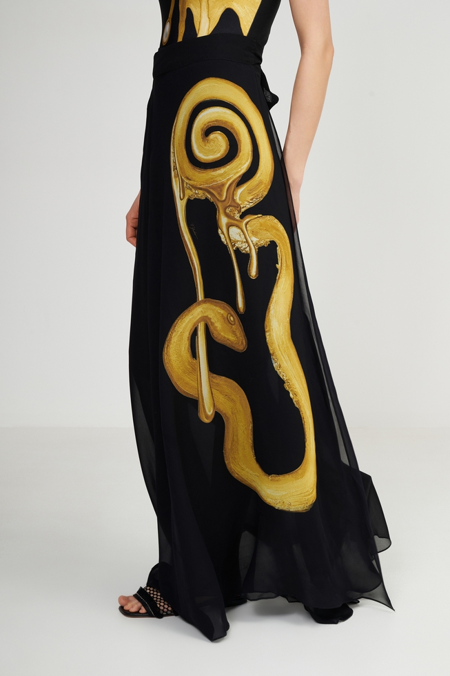 Пляжная длинная юбка  2