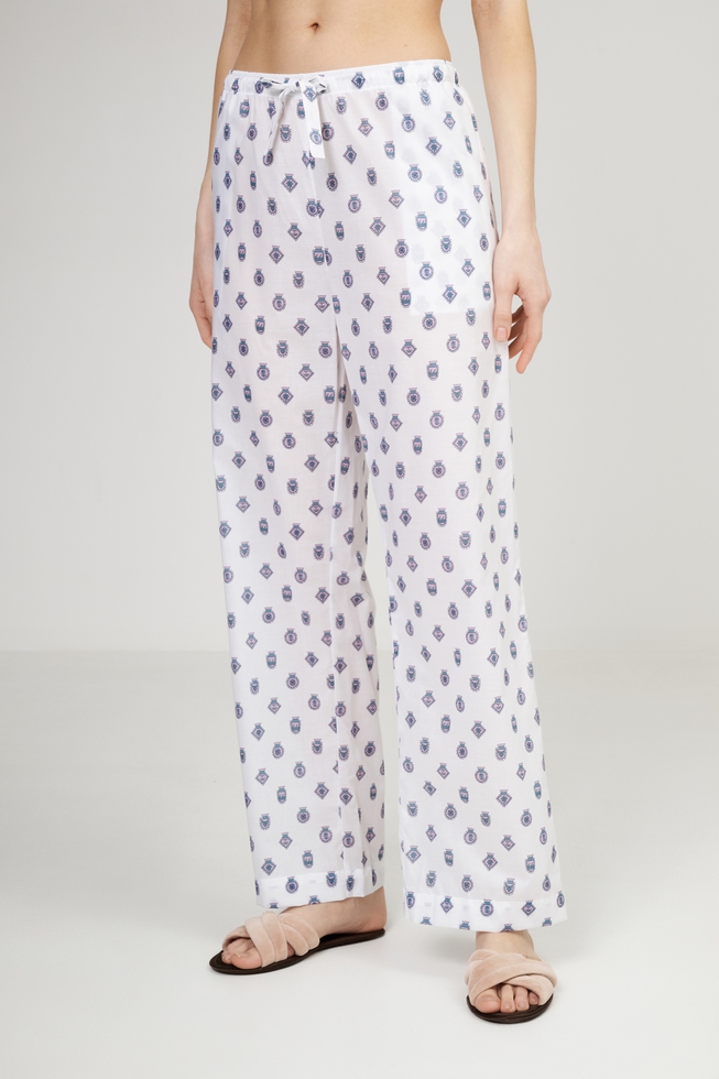 Женская хлопковая пижама с брюами 6