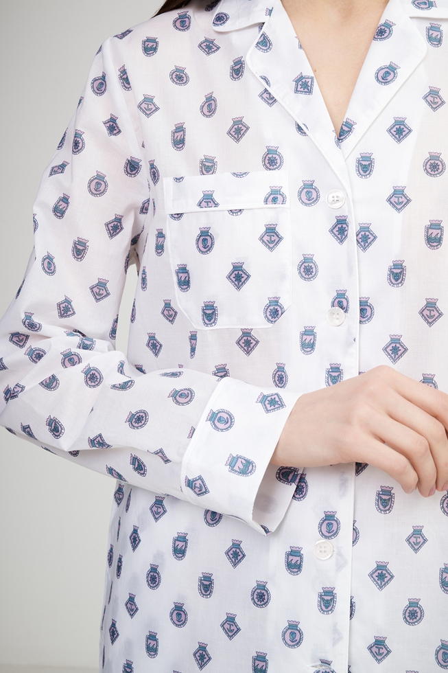 Женская хлопковая пижама с брюами 5