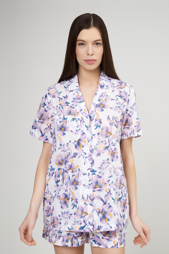 Женская хлопковая пижама с шортами 3