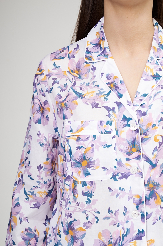 Женская хлопковая пижама с брюками 5