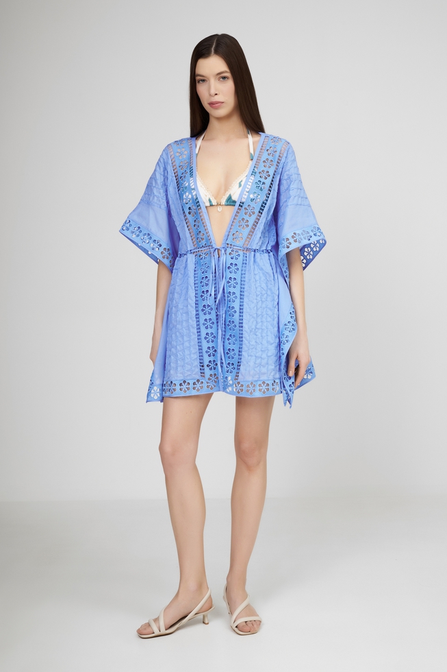 Голубая пляжная туника  1