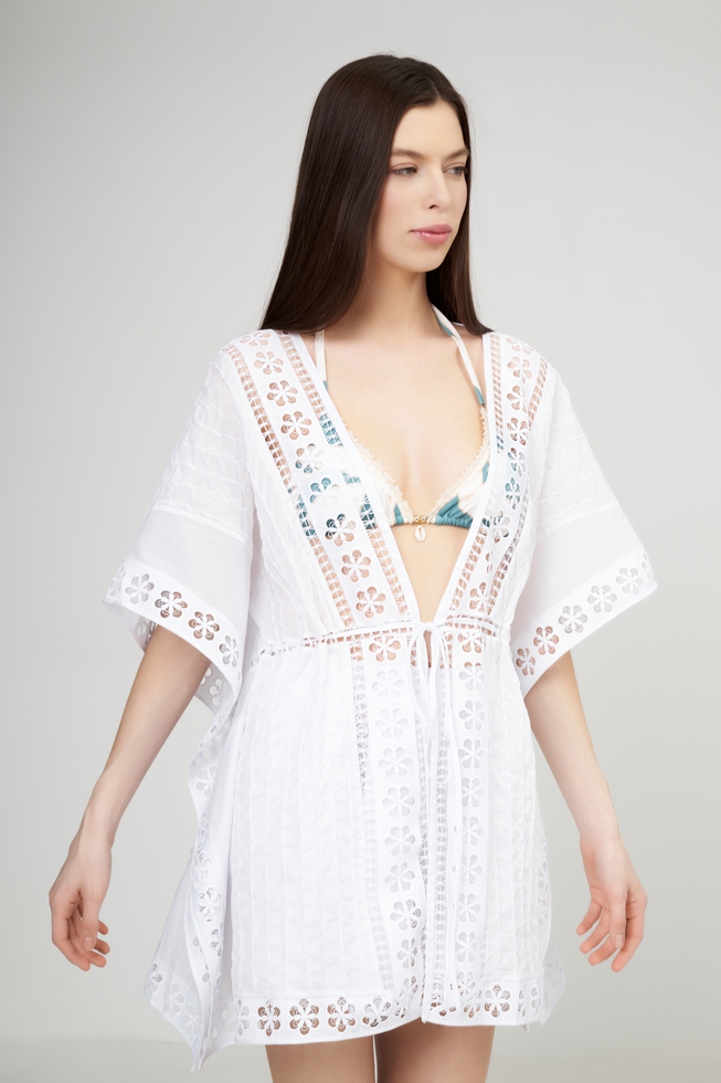 Белая пляжная туника  3