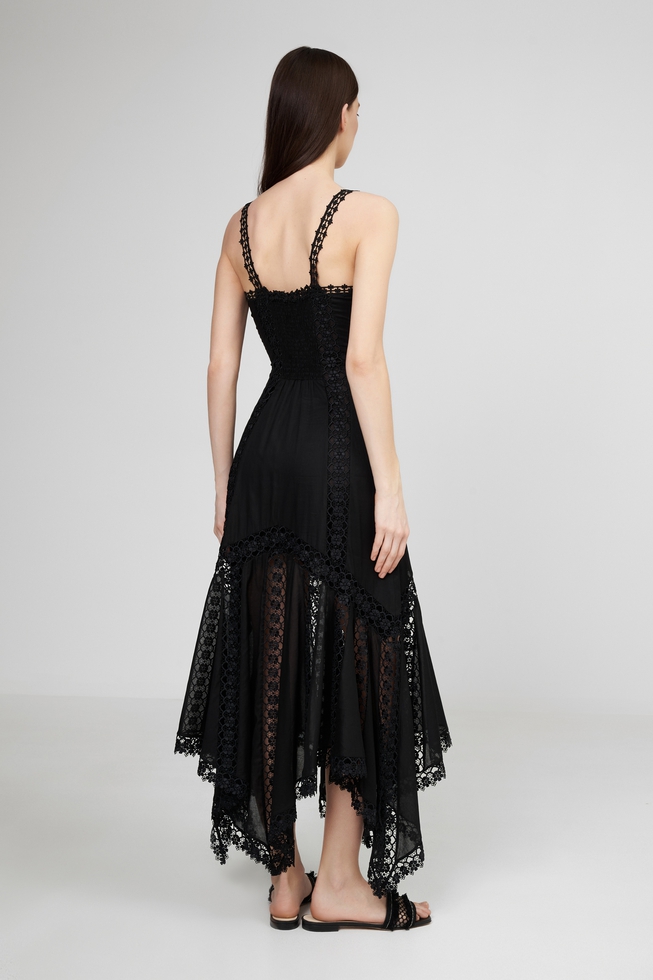 Чёрное длинное платье  2