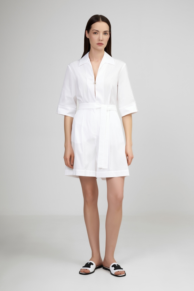 Женский белый комбинезон  3