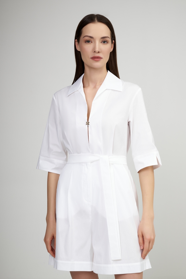 Женский белый комбинезон  1