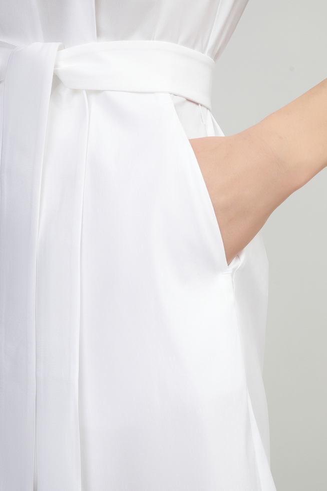 Женский белый комбинезон  4