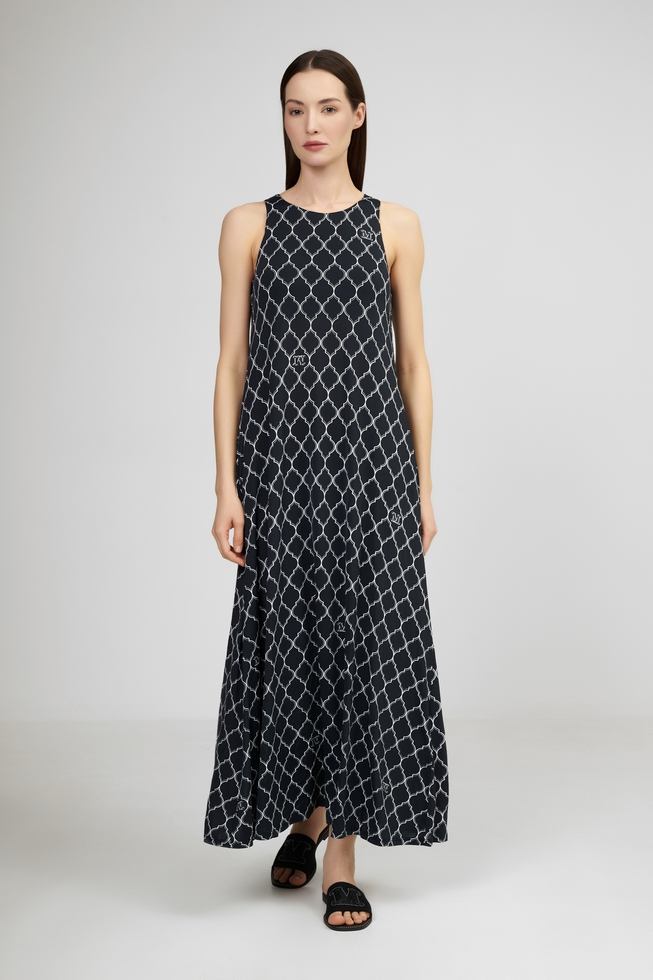 Чёрное длинное платье 1