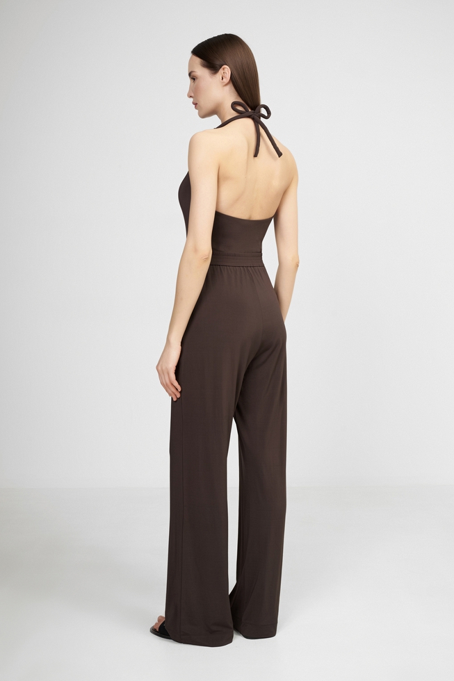 Женский чёрный комбинезон 2