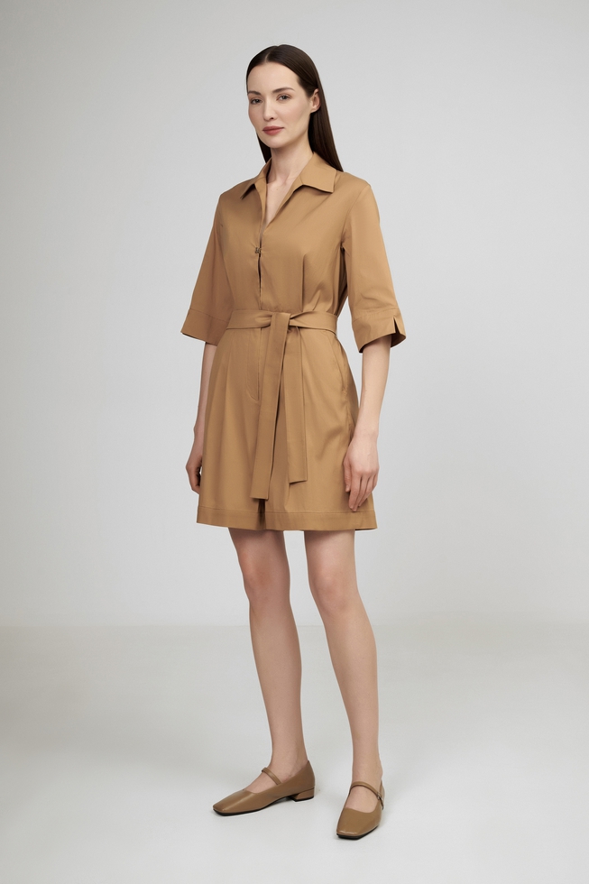 Женский коричневый комбинезон 3