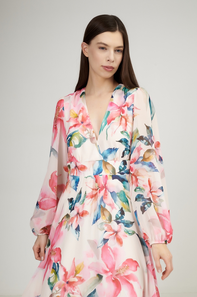 Длинное платье с длинными рукавами 3