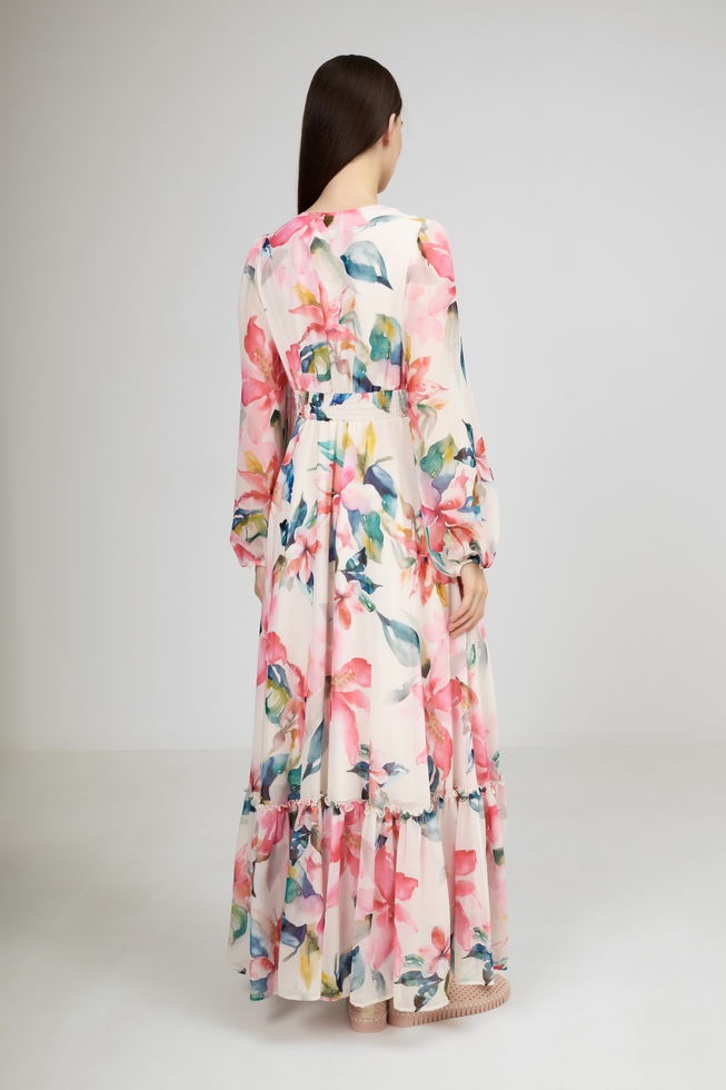 Длинное платье с длинными рукавами 2