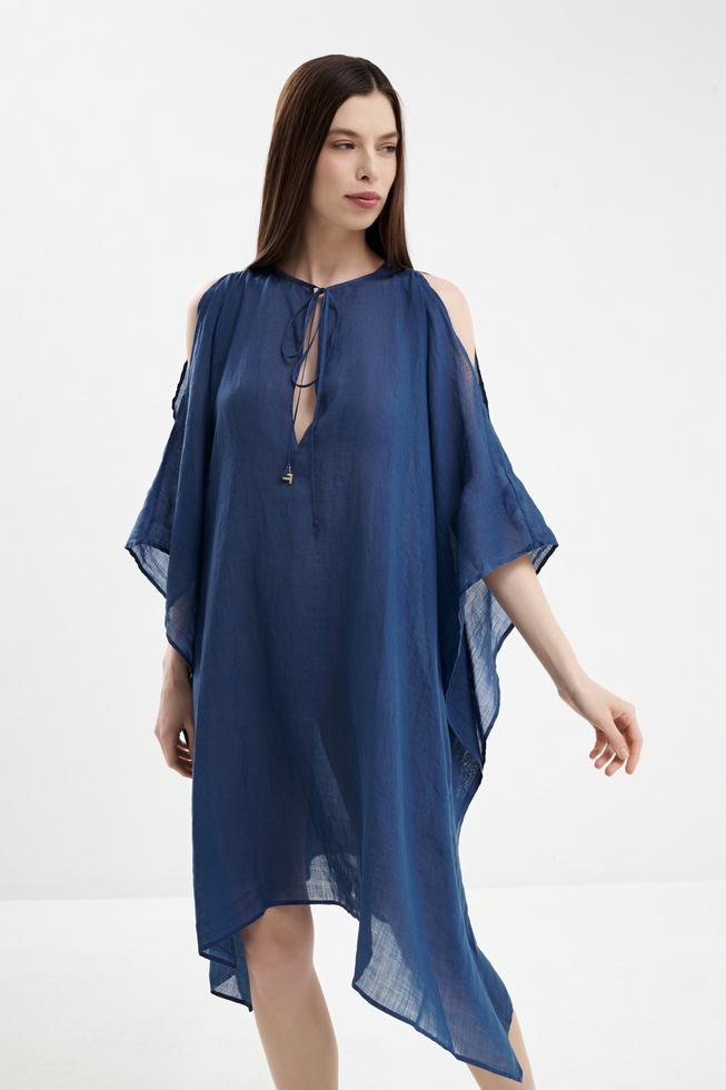 Синяя пляжная туника  3