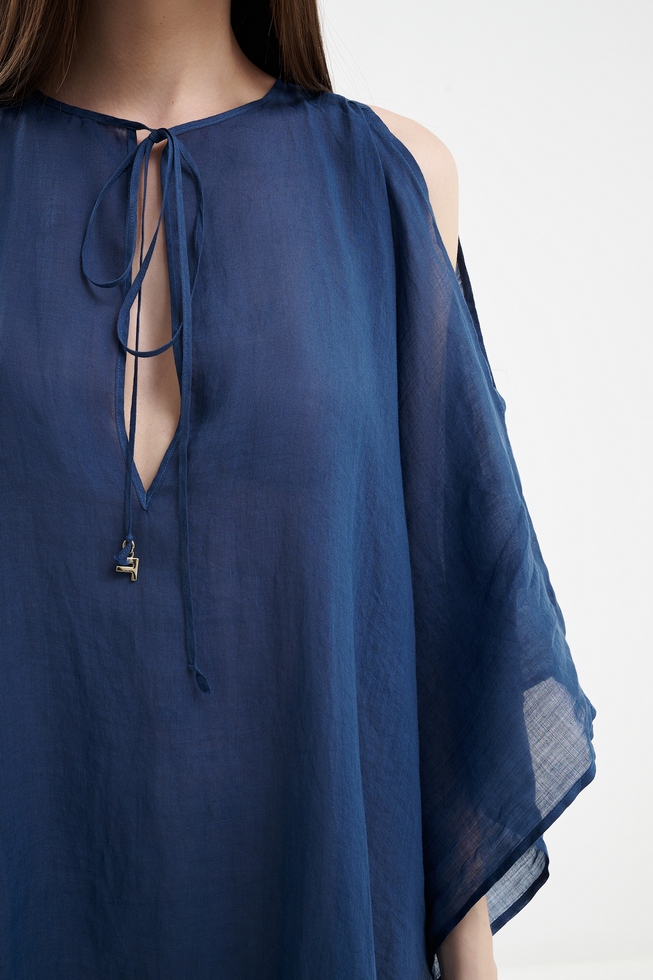 Синяя пляжная туника  4