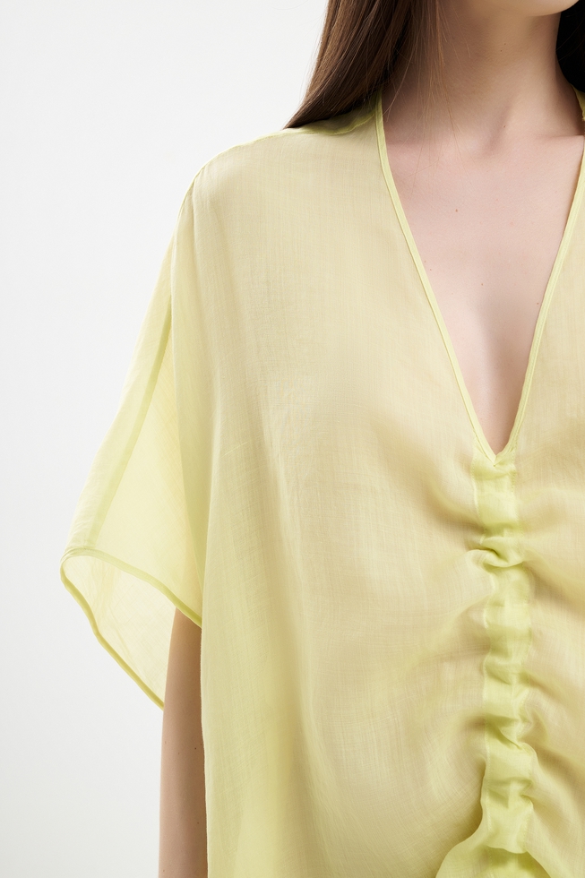 Жёлтая пляжная туника  4