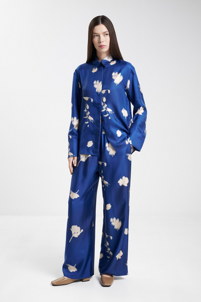  Женские шелковые брюки  3