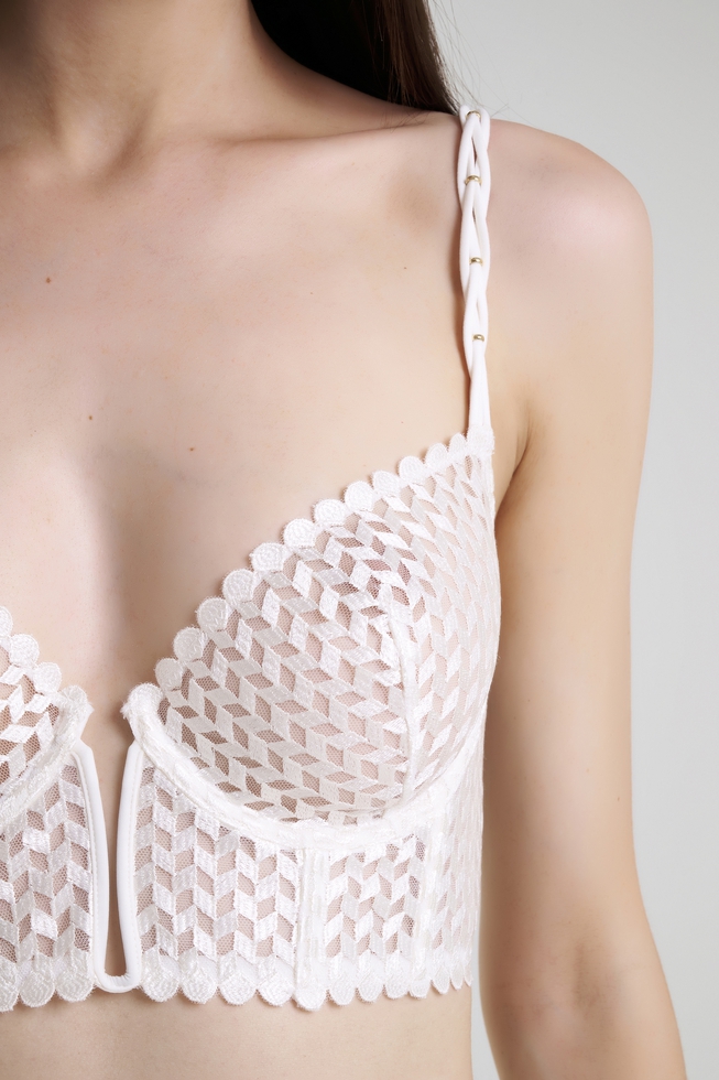 Белое бюстье  4