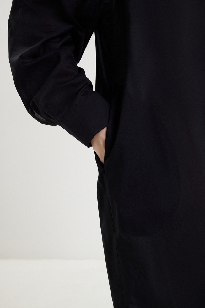 Чёрное платье миди 4