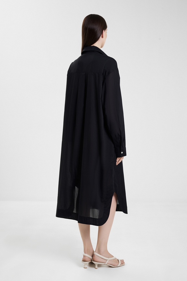 Чёрное платье миди 2