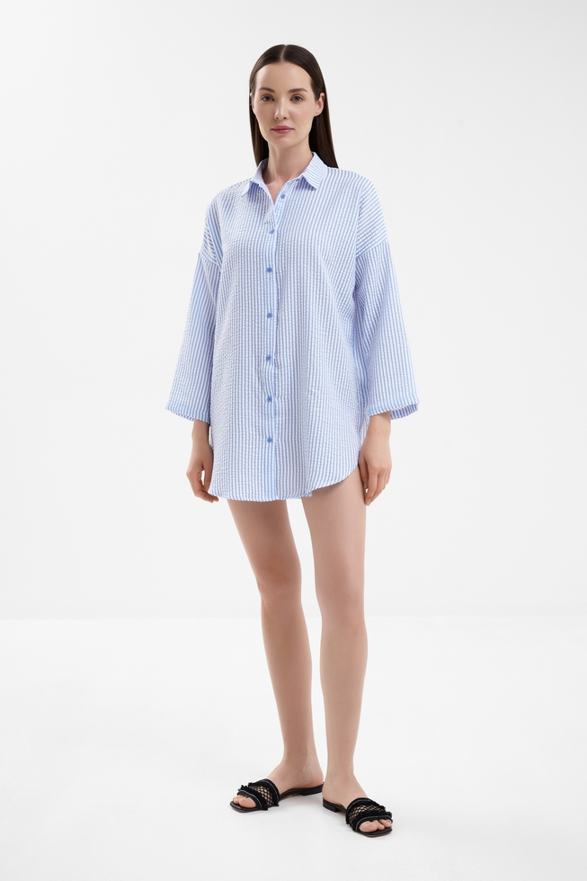 Платье-Халат в полоску 3