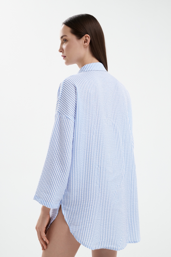 Платье-Халат в полоску 2