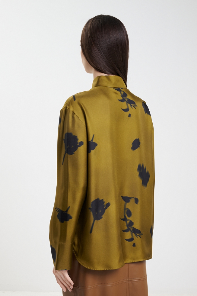 Шелковая блузка с длинным рукавом 2