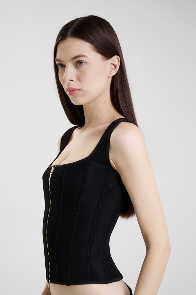 Женский чёрный корсет  2