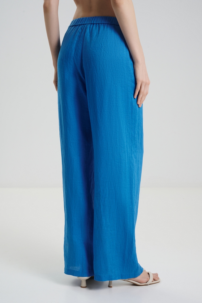 Женские широкие льняные брюки 2