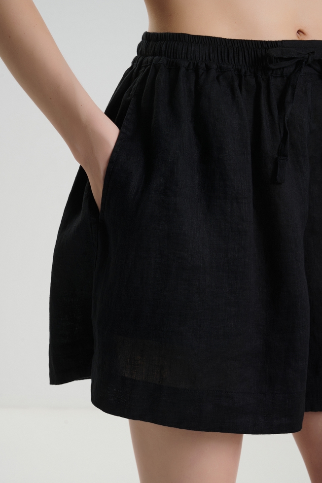 Женский льняные шорты 4