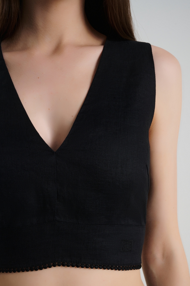 Женский льняной топ 4