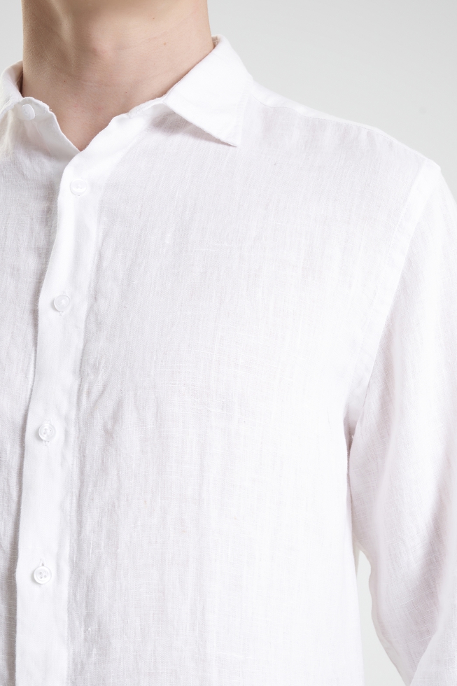 Рубашка мужская из льна  4