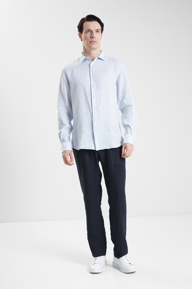 Рубашка мужская из льна 3