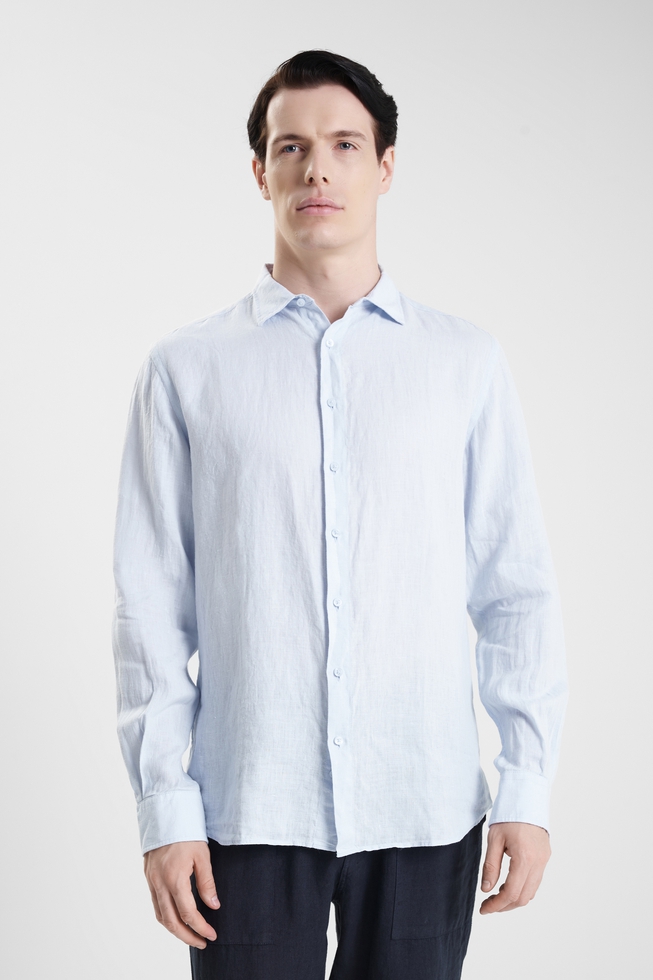Рубашка мужская из льна 1
