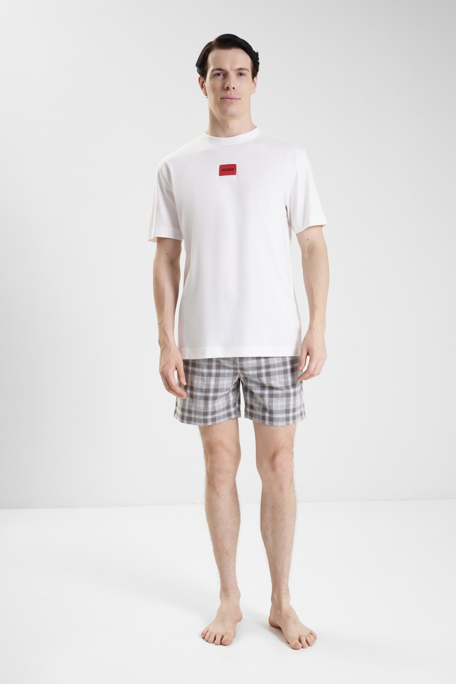 Мужская хлопковая пижама с шортами 3