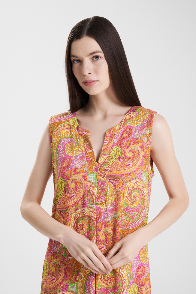 Платье миди без рукавов 3