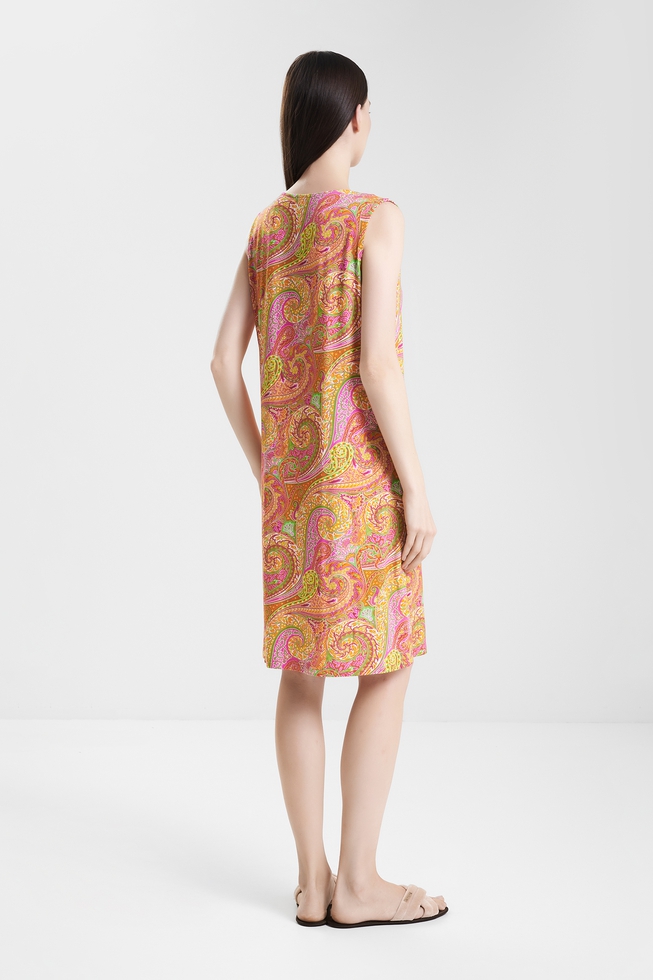 Платье миди без рукавов 2