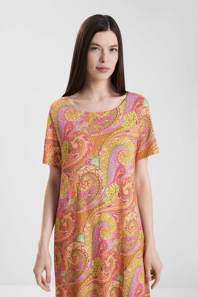 Оранжевое плаье миди 3