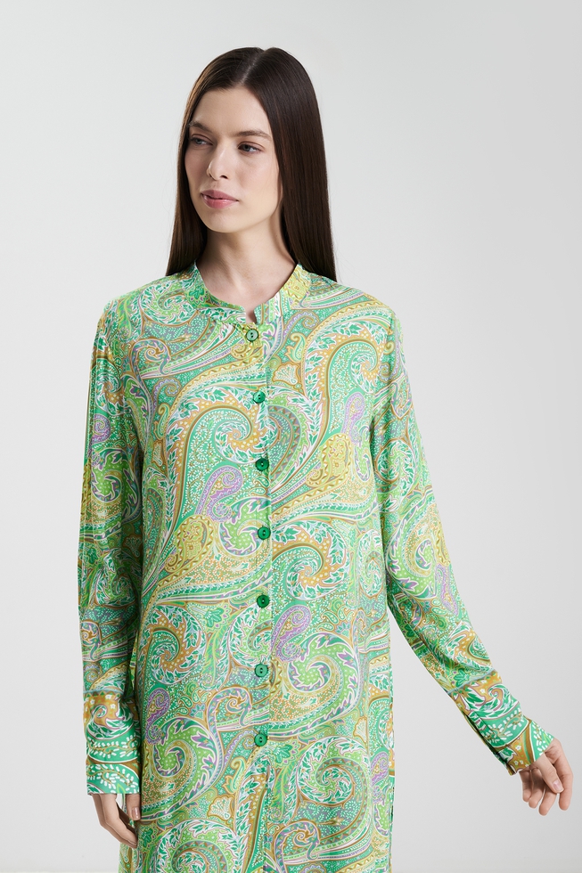 Зелёное платье миди 3