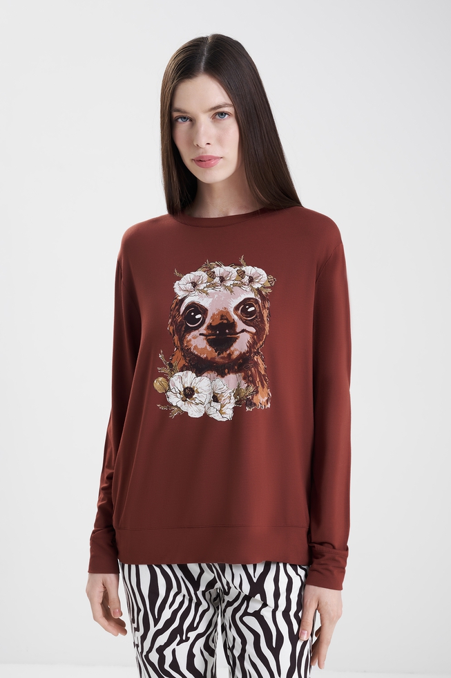  Домашний женский лонгслив  1