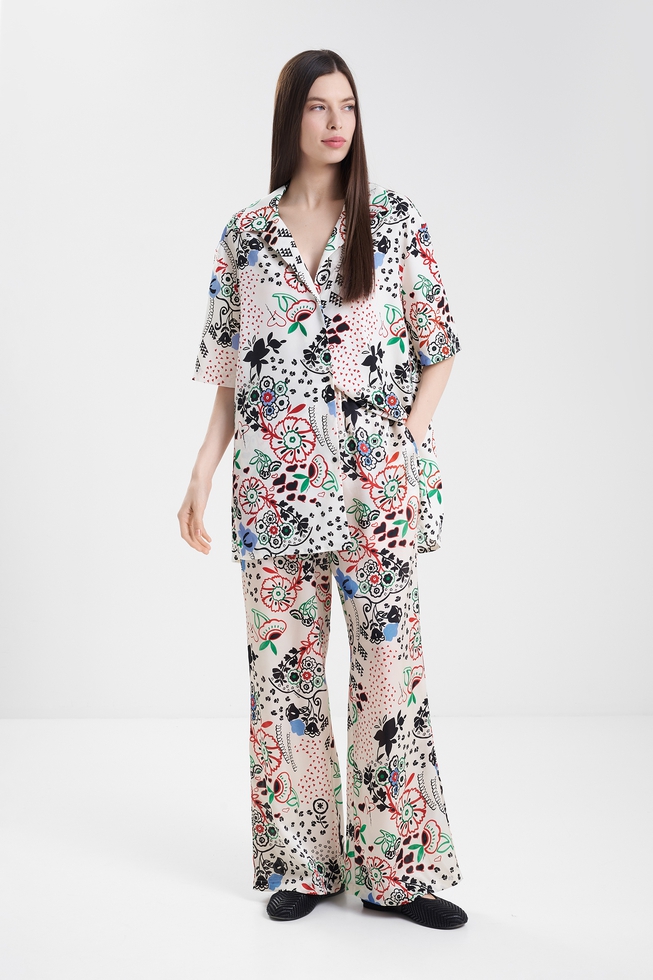 Женские шелковые брюки 3